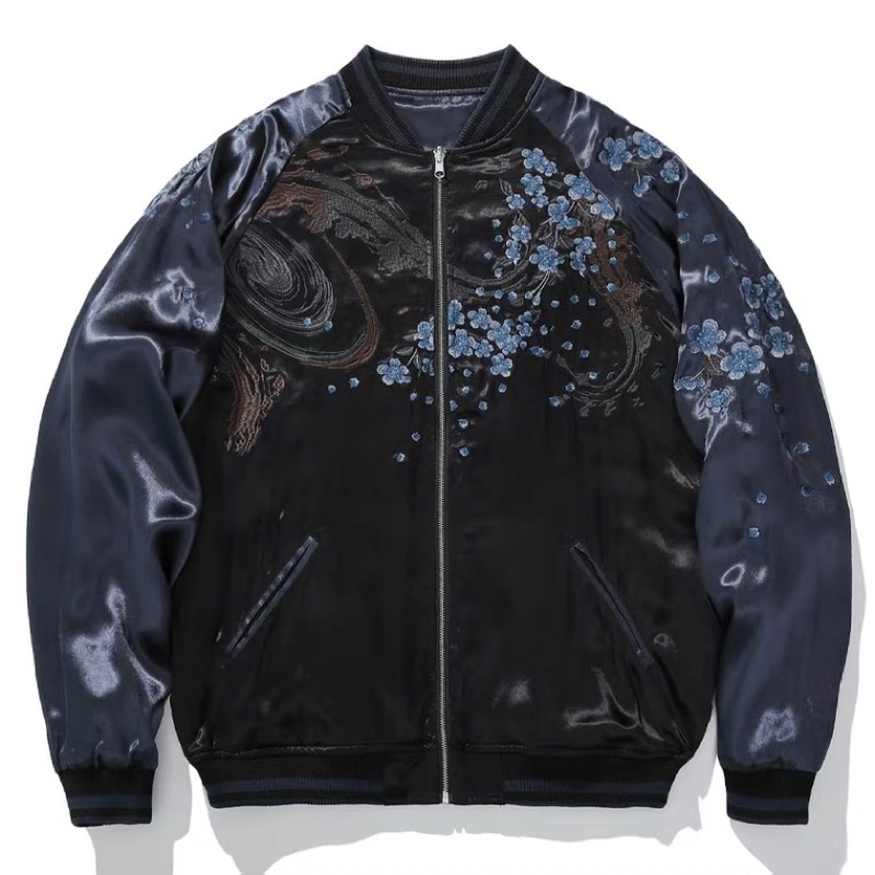 Oder - Áo Khoác BomberJacket 2 mặt Sukajan Thêu Sư Tủ