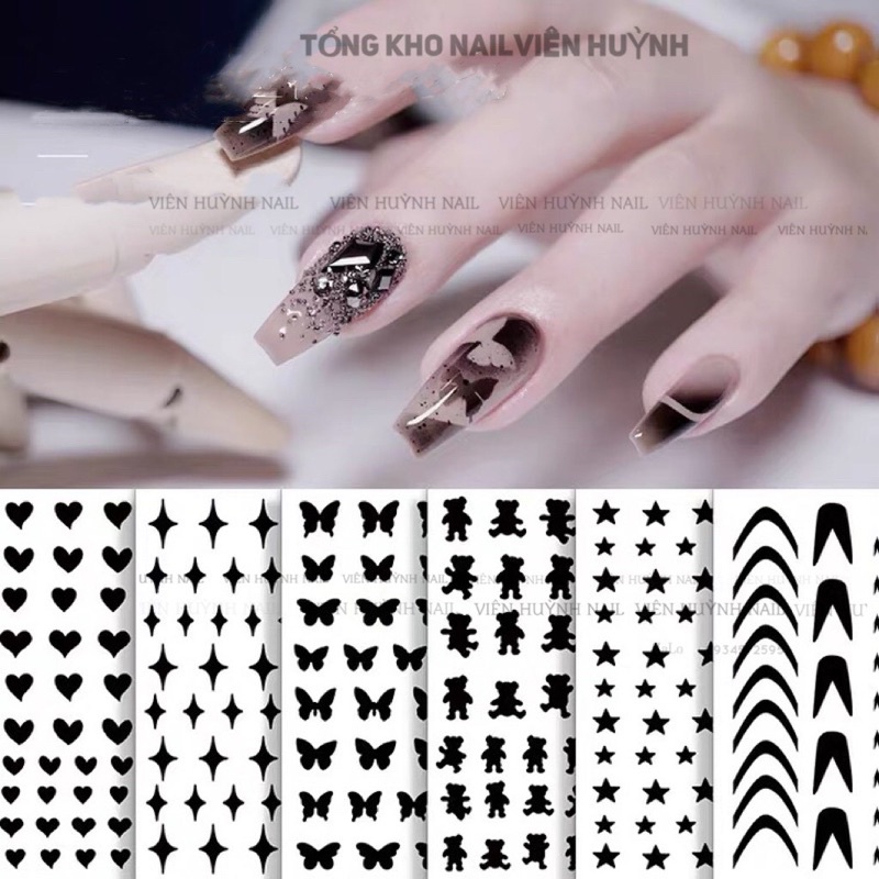 Sticker dán móng  - sticker nail tạo hiệu ứng omber 3D siêu đẹp