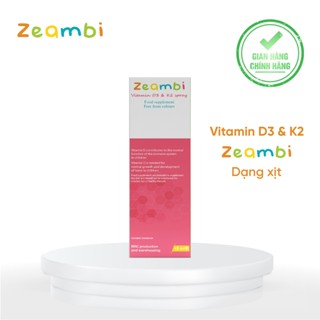 Vitamin D3 K2 Zeambi cho trẻ sơ sinh, nhập khẩu Anh 15 ML, giúp hấp thụ canxi, hỗ trợ chứng khó ngủ, đổ mồ hôi trộm