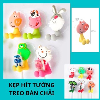 Kẹp hít tường treo bàn chải đánh răng hình thú dễ thương