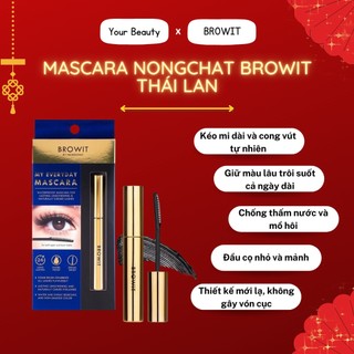 Mascara NongChat Browit Thái Lan không trôi, làm dày, dài cong, tơi mi