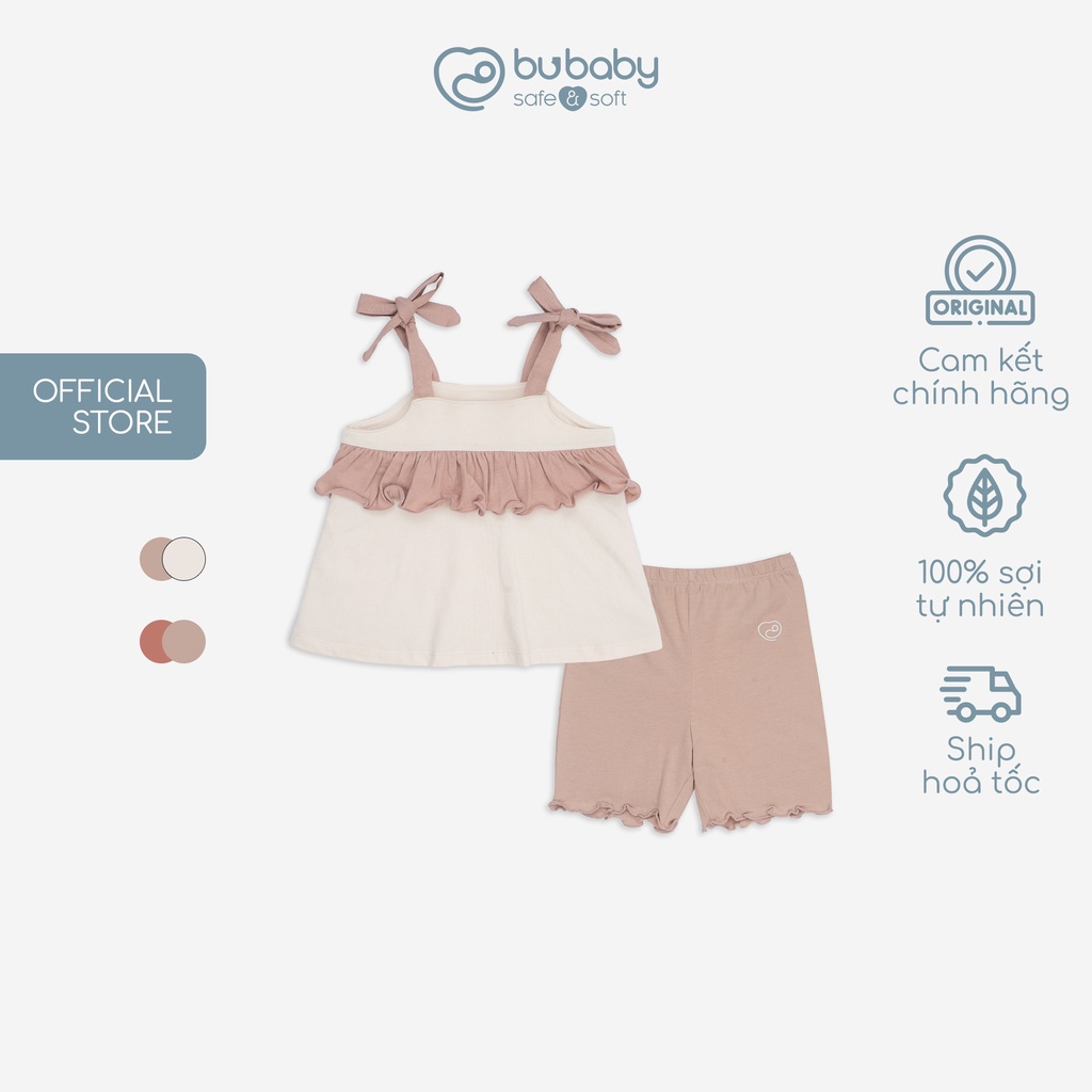 Bộ áo 2 dây, quần đùi bèo ngực Brownie BOC153900 | Quần áo BU Baby chính hãng
