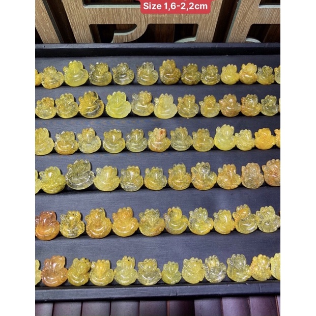 Mặt dây chuyền và mặt nhẫn Hồ Ly ôm hoa đá TA tóc vàng