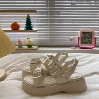 (CÓ SẴN) Sandals quai nhún bèo tiểu thư