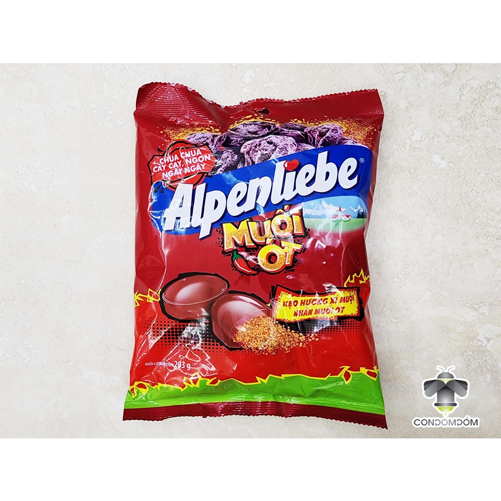 Gói 203gr kẹo Alpenliebe hương xí muội nhân muối ớt