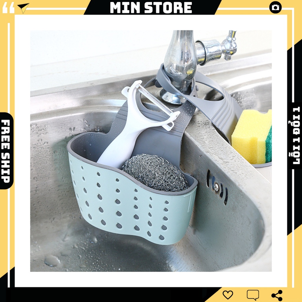 Rổ Treo Bồn Rửa Chén, Giỏ Đựng Đồ Rửa Chén - MIN STORE
