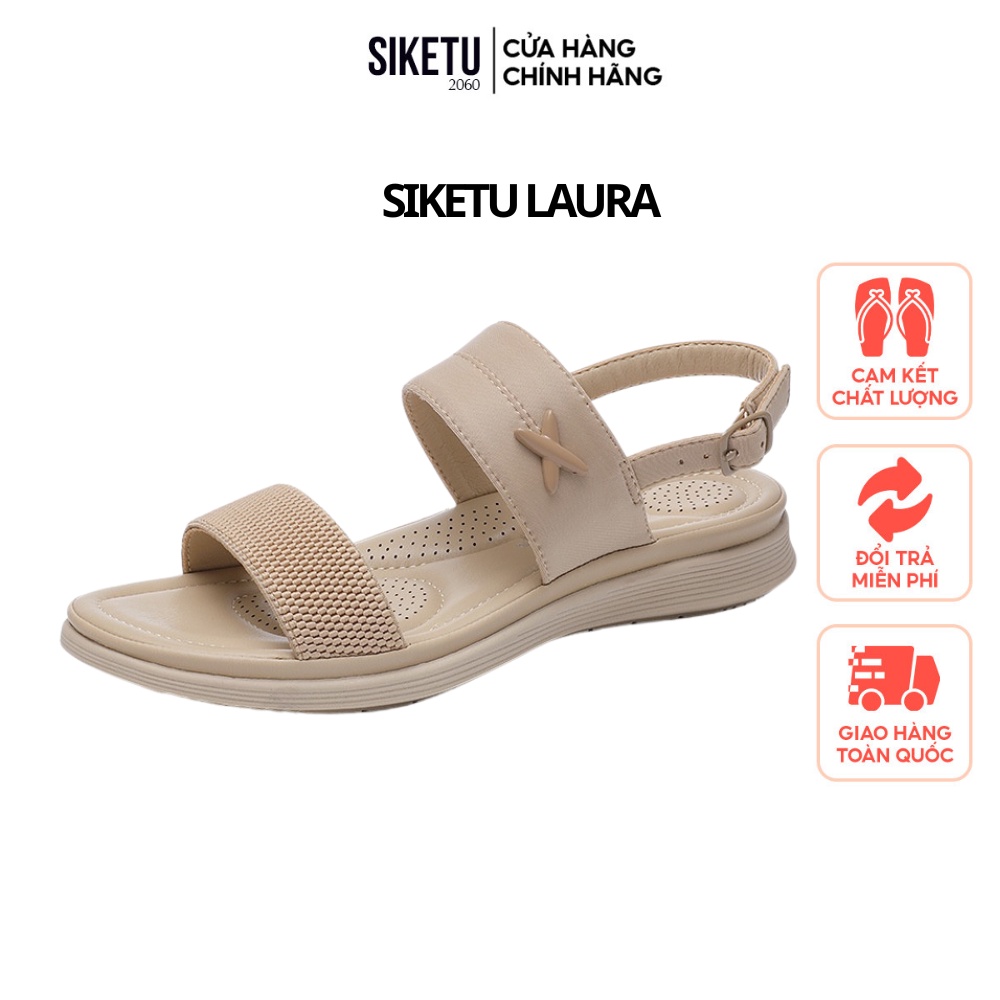 Sandal Nữ Siketu Laura chính hãng Q2065-1 màu be,nâu,đen size từ 36-40(hàng oder)