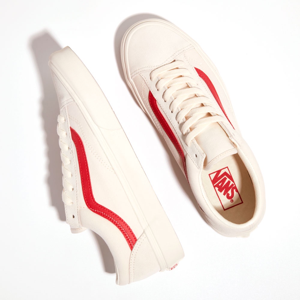 Giày Vans Old Skool Style 36 Marshmallow Racing Red - VN0A3DZ3OXS