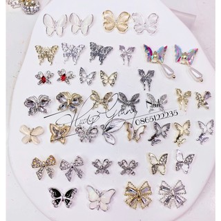 Charm nail - Charm đá sáng hình bướm