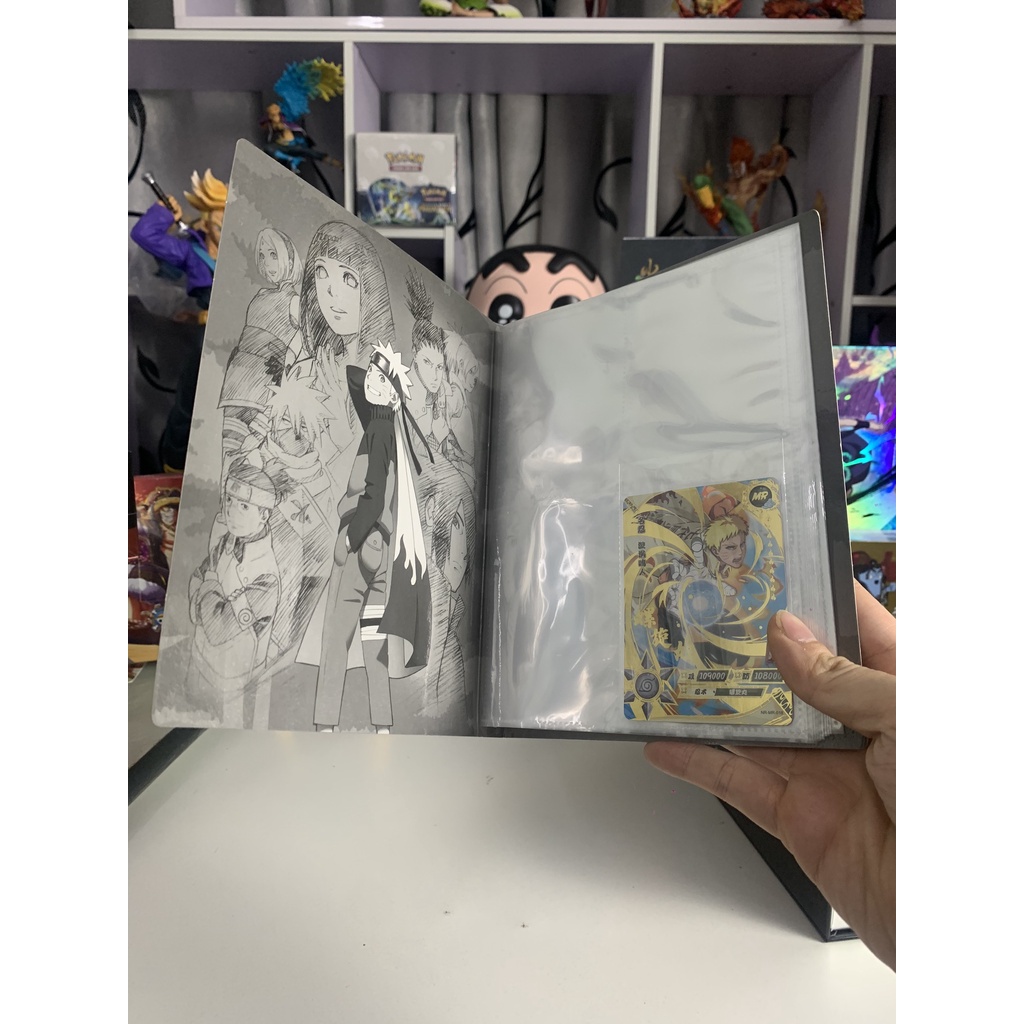 Album sổ đựng thẻ Naruto Kayou tặng kèm thẻ hiếm PR bên trong hàng có sẵn