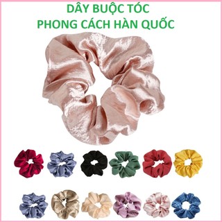 Dây buộc tóc vải trơn phong cách hàn quốc nhiều màu sắc đẹp