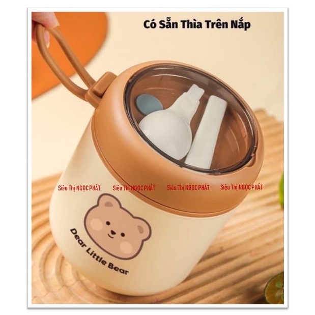 𝗨̉ 𝗰𝗵𝗮́𝗼 𝗴𝗶𝘂̛̃ 𝗻𝗵𝗶𝗲̣̂𝘁 𝗗𝗘𝗔𝗥 𝗟𝗜𝗧𝗧𝗟𝗘 𝗕𝗘𝗔𝗥+ Muỗng + Túi giữ nhiệt