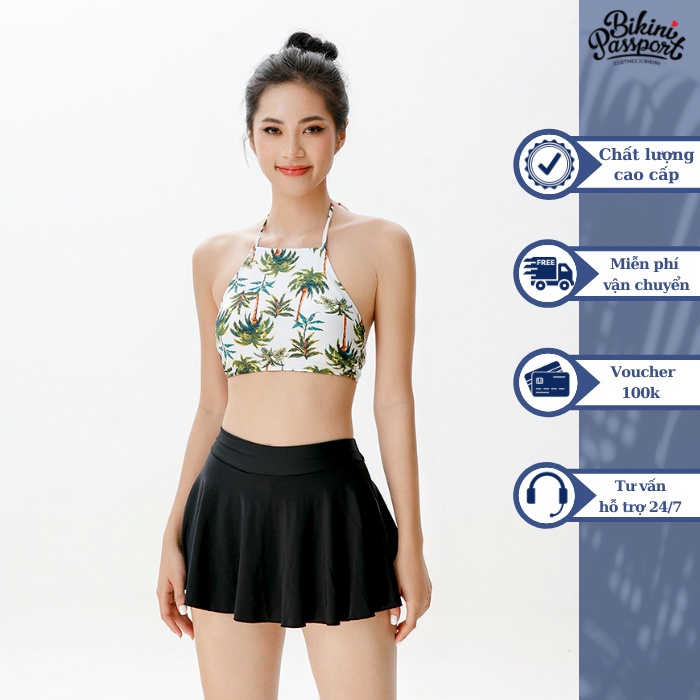 Áo bơi LẺ Nữ BIKINI PASSPORT kiểu dáng yếm - màu Khác - BS214_X