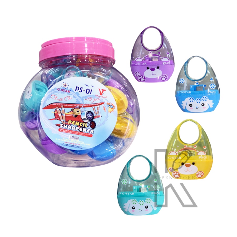 Combo 5 Cái Gọt Chuốt Bút Chì Cute Gstar PS01 - VPP Happy Kids