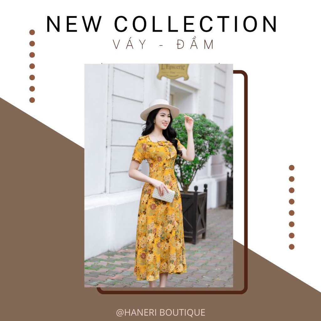 Váy Nữ Cổ Nơ HANERI Thiết Kế Dáng Dài Xòe Tay Lỡ Thắt Eo Cho Nữ Đi Chơi, Đi Dự Tiệc 2 MÀU N01 | BigBuy360 - bigbuy360.vn