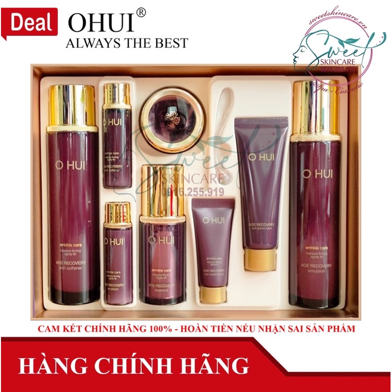 Bộ dưỡng da chống lão hoá O hui Age Recovery Baby Collagen  Ohui tím