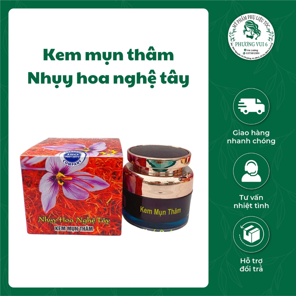 kem nhụy hoa nghệ tây dành cho da mụn và nám tàn nhang