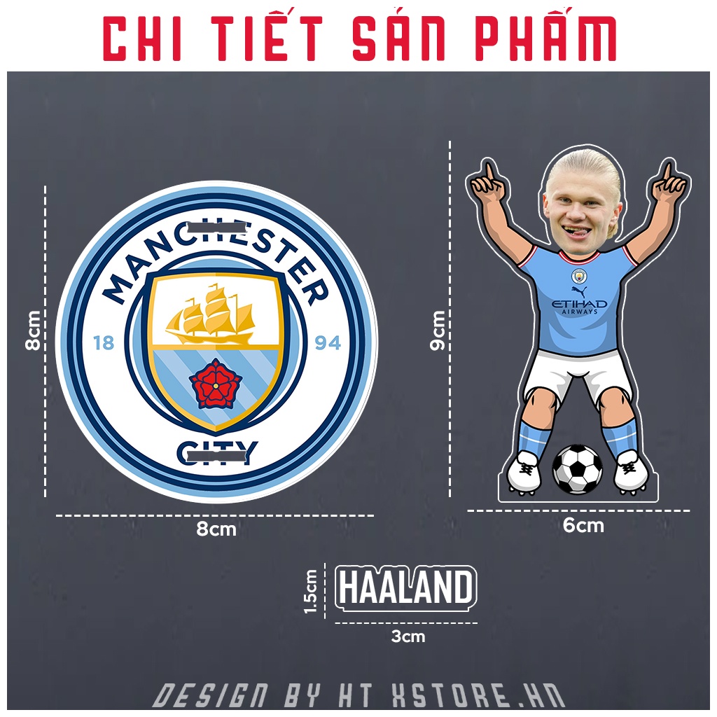 Giá đỡ điện thoại acrylic kiêm standee hình cầu thủ Erling Haaland đội bóng Manchester City