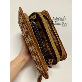 Phôi bóp ví (clutch) nhiều ngăn handmade size 24cm