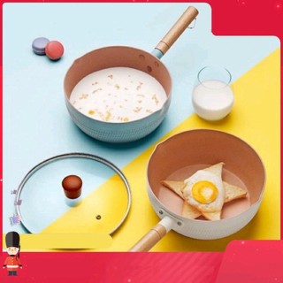 Chảo chống dính bếp từ sâu lòng vân đá 18cm dùng cho mọi loại bếp , Chảo đá chống dính bếp điện cao cấp