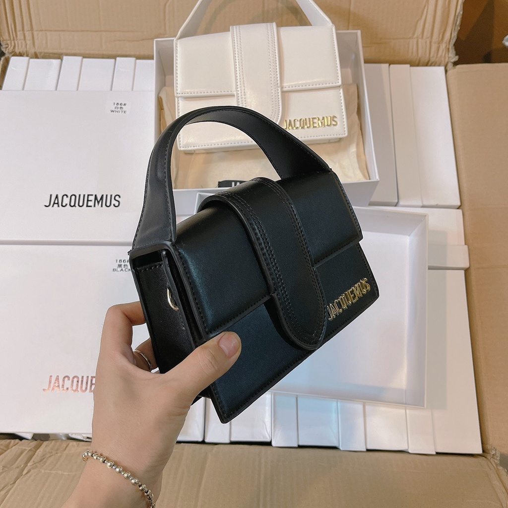 Túi jacquen quai cầm bảng to kèm dây dài đeo chéo chát da trơn mịn fullbox