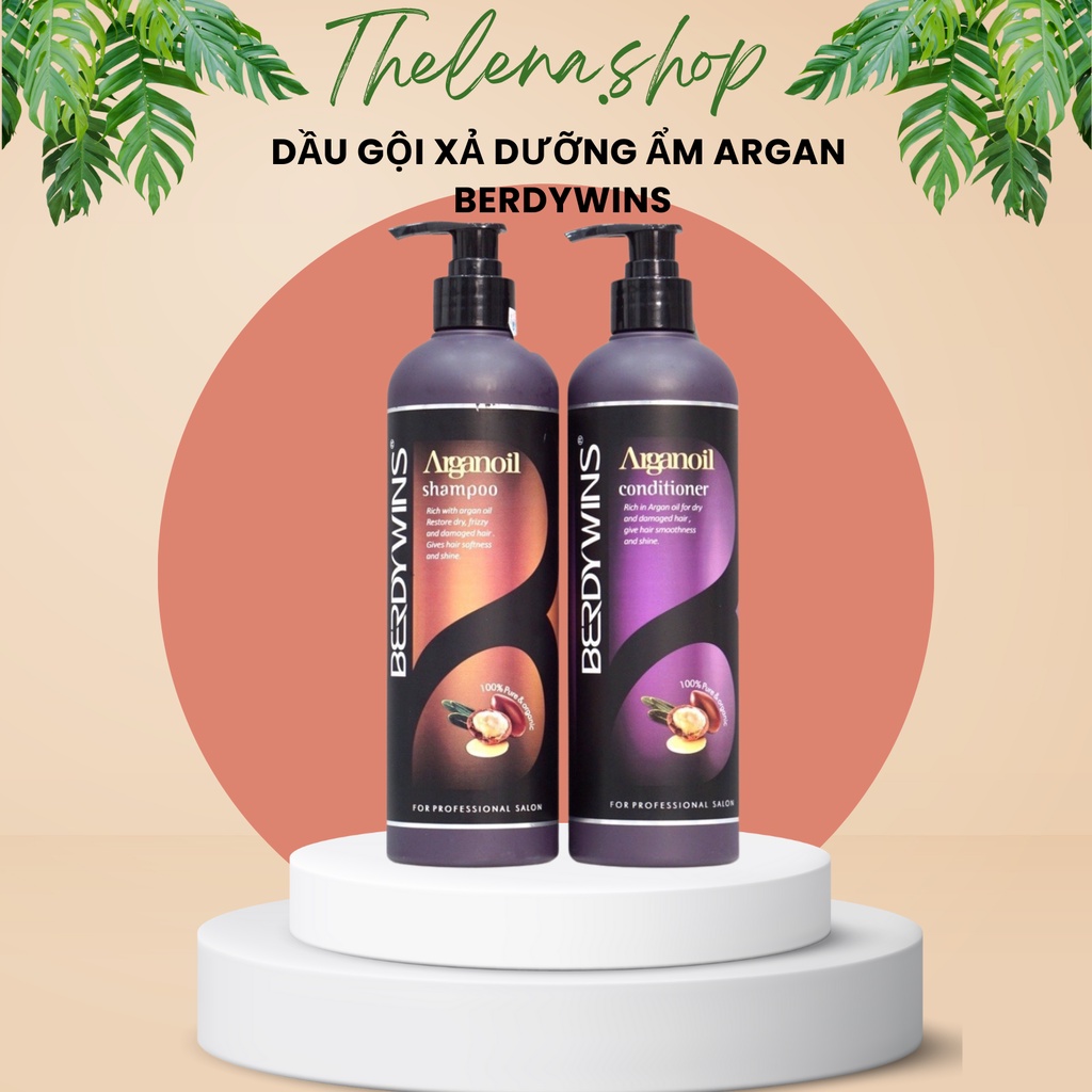 Dầu Gội Xả Collagen BERDYWINS Dưỡng Ẩm Tái Sinh Phục Hồi Tóc Siêu Mềm Mượt Hương Nước Hoa 500ml - 1000ml