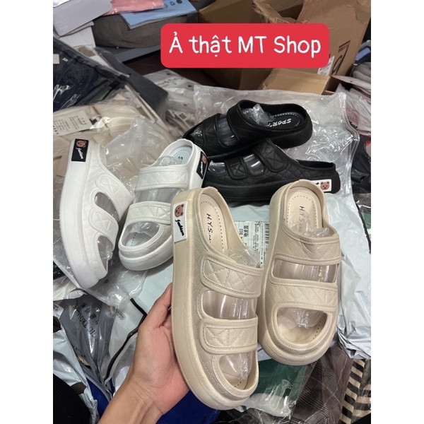 Dép quai ngang 3 màu ôm chân hàng QC Kèm ảnh thật