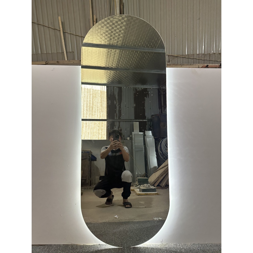 Gương Tràng An Decor Hình Oval Soi Toàn Thân Cảm Ứng Cao Cấp ( 70x170, 80x180cm )