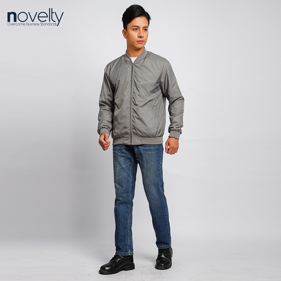 Áo jacket nam in chìm Novelty trượt nước màu xám nhạt 2203392