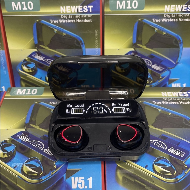 Tai Nghe Bluetooth M10 Pro, Phiên Bản Nâng Cấp Pin Trâu, Chạm Cảm Ứng, BH 12 Tháng