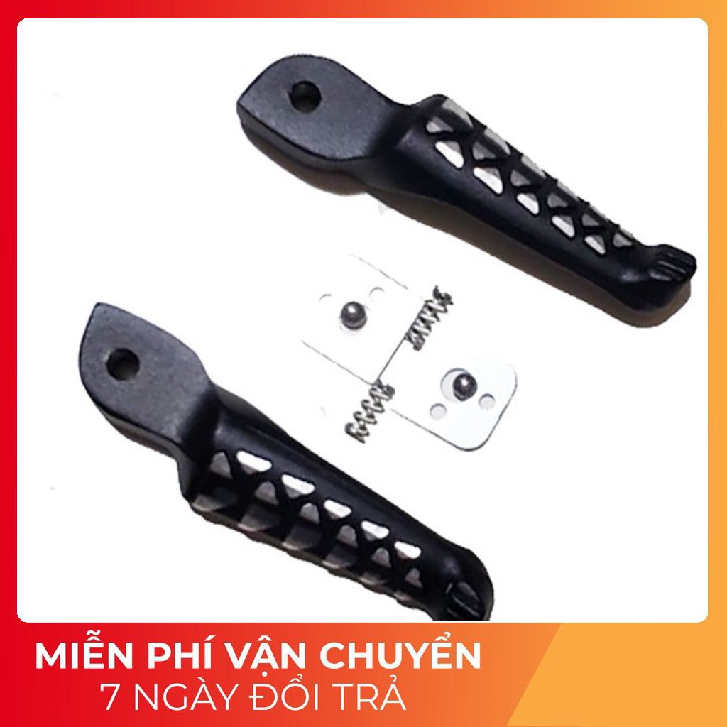 Trọn bộ gác chân sau chất liệu nhôm sáng bóng gắn cho dòng xe phổ thông của Honda, Yamaha
