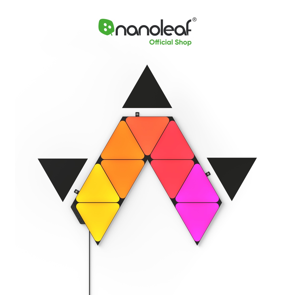 Đèn LED RGB lắp ghép thông minh Nanoleaf Shapes Ultra Black Tam Giác 3 ô đèn