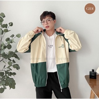 Áo khoác dù nam nữ 2 lớp, áo khoác dù unisex màu xám xanh, áo khoác dù form rộng