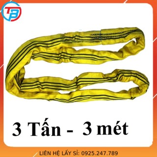 Dây cáp vải cẩu bản tròn 3 Mét - Cáp Thép Thái Bình Vina