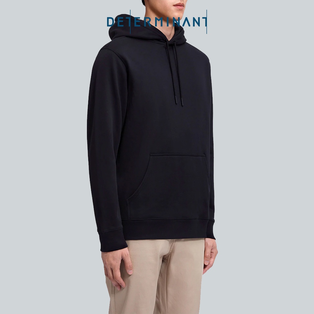 Áo khoác nam đa năng DETERMINANT mũ liền - kháng khuẩn - ngăn mùi - Hoodie form unisex - Màu đen - Black [DETLH02]