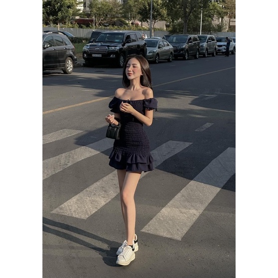 Đầm Smooking Bẹt Vai TN YD270347