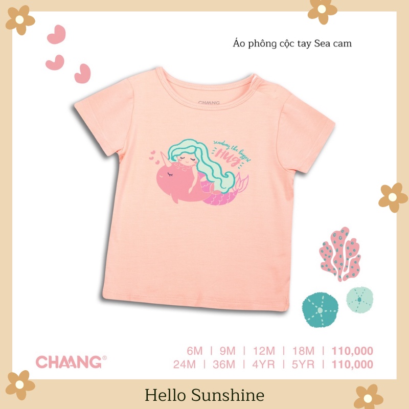 Áo phông cộc tay sea Chaang bé gái