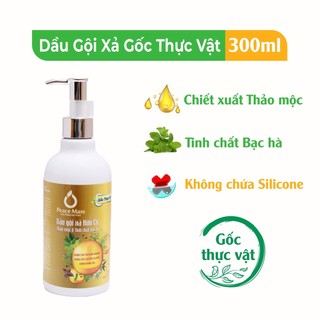 Dầu gội xả hữu cơ thảo mộc & tinh chất bạc hà peace mass 300ml