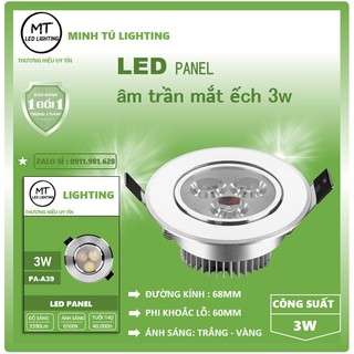 Đèn âm trần mắt ếch 3w, 5w, 7w,12w cao cấp
