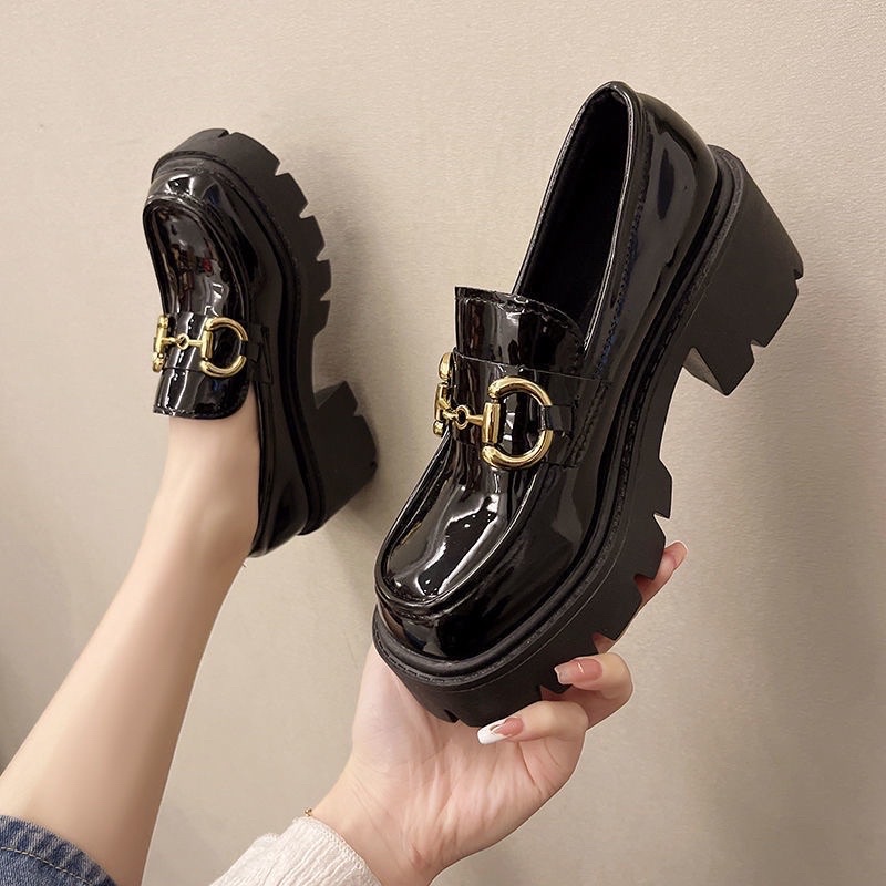 GIÀY LOLITA QUAI XÍCH ĐẾ CAO 5CM DA BÓNG MỀM