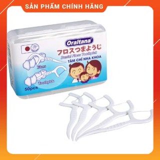 Tăm Chỉ Nha Khoa Oraltana tiệt trùng chính hãng hộp 50