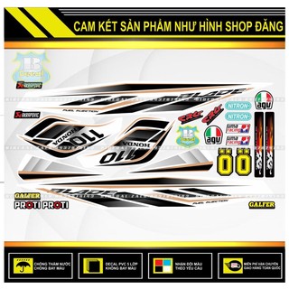 TEM RỜI WAVE BLADE 110 CHẾ DÁN XE TRẮNG