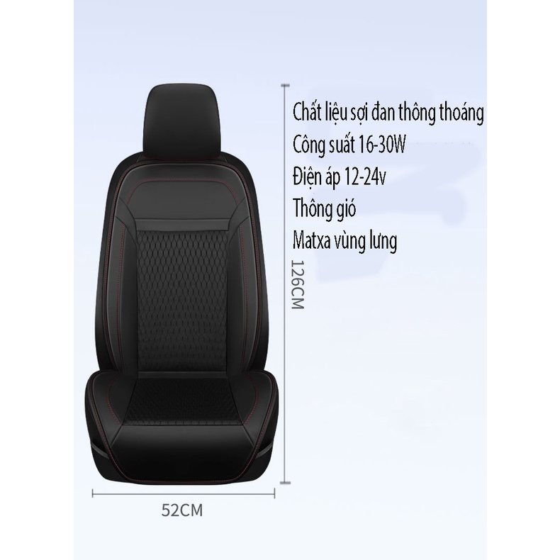 Đệm ghế ô tô massage thông hơi dùng cho xe hơi,văn phòng làm mát 16 quạt gió - Tấm  lót làm mát,thông gió | BigBuy360 - bigbuy360.vn
