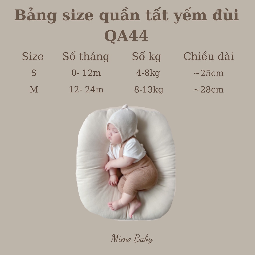 Quần tất yếm đùi phiên bản xuân thu Mimo Baby phong cách hàn quốc cho bé QA44