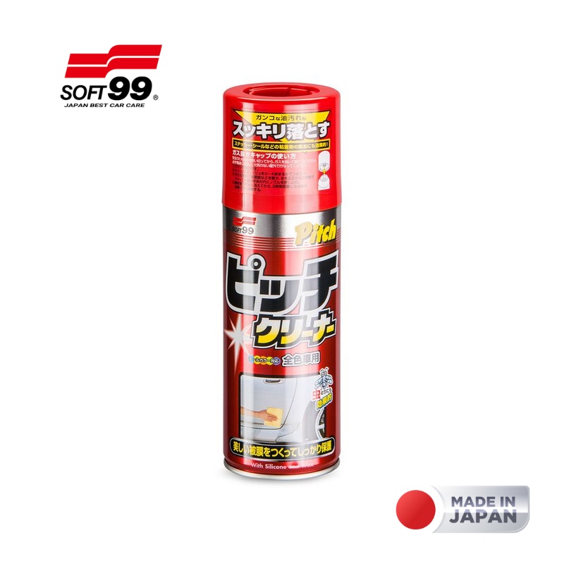 Tẩy Nhựa Đường Thân Xe Ôtô New Pitch Cleaner W-121 Soft99 420ml