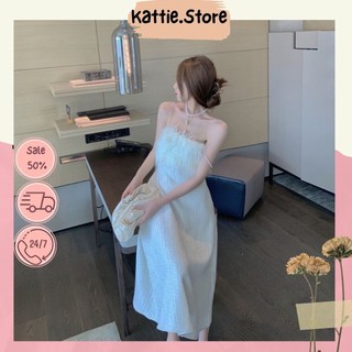 Váy nữ hai dây màu trắng đầm dáng dài dự tiệc sang chảnh {Hàng order}