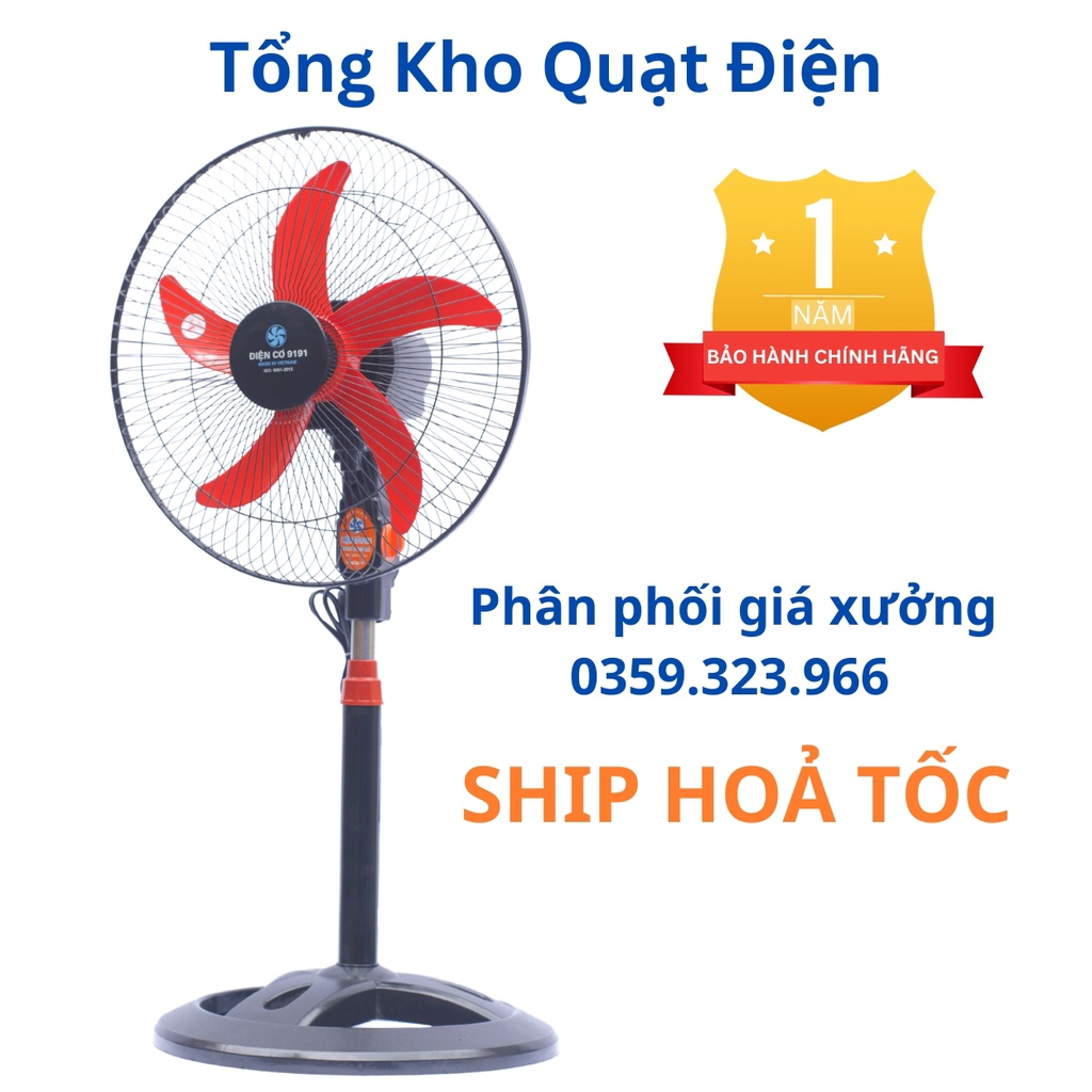 (FREESHIP) Quạt Cây Đứng Lỡ Công Nghiệp 5 Cánh 9191 B400 Công Suất 45W