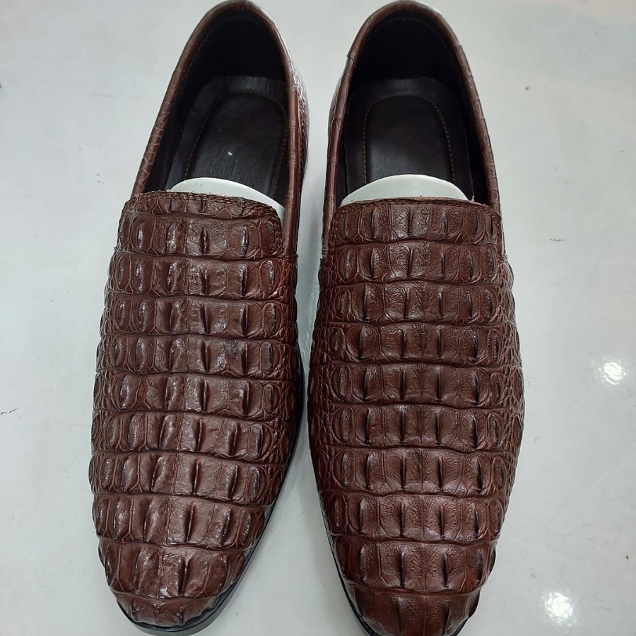 Giày Tây Gai/ Đuôi Da Cá Sấu 2DO LEATHER G921 Quà Tặng Cho Người Thân, Sang Trọng, Cao Cấp, Siêu Bền