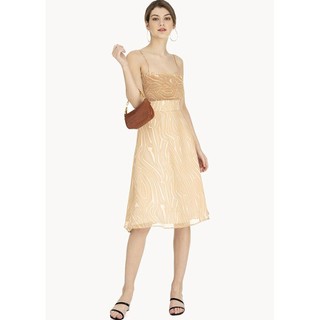 MARC FASHION Đầm 2 dây hoạ tiết hơi nước dập li ngực GH03042020