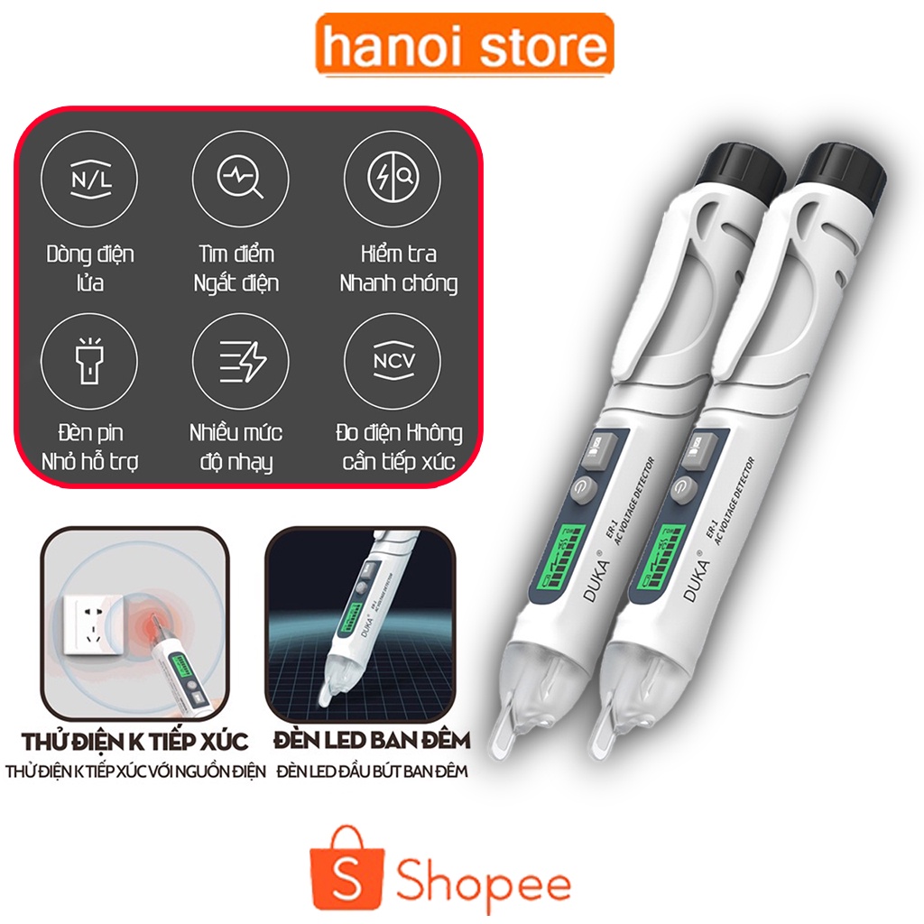 Bút Thử Điện Cảm Ứng Đa Năng XIAOMI DUKA EP-1 - Bút Thử Điện Xiaomi Duka Không Tiếp Xúc Thông Minh Cảnh Báo Điện Áp Cao